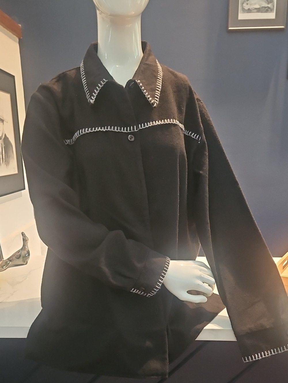 Jessica Holbrook black shirt with detail